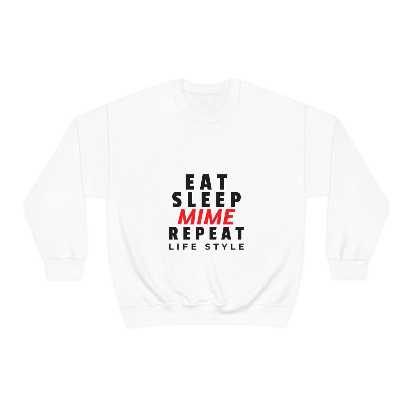Creative Worshipping Arts Eat Sleep Mime Repeat Unisex Heavy Blend™ Crewneck Sweatshirt